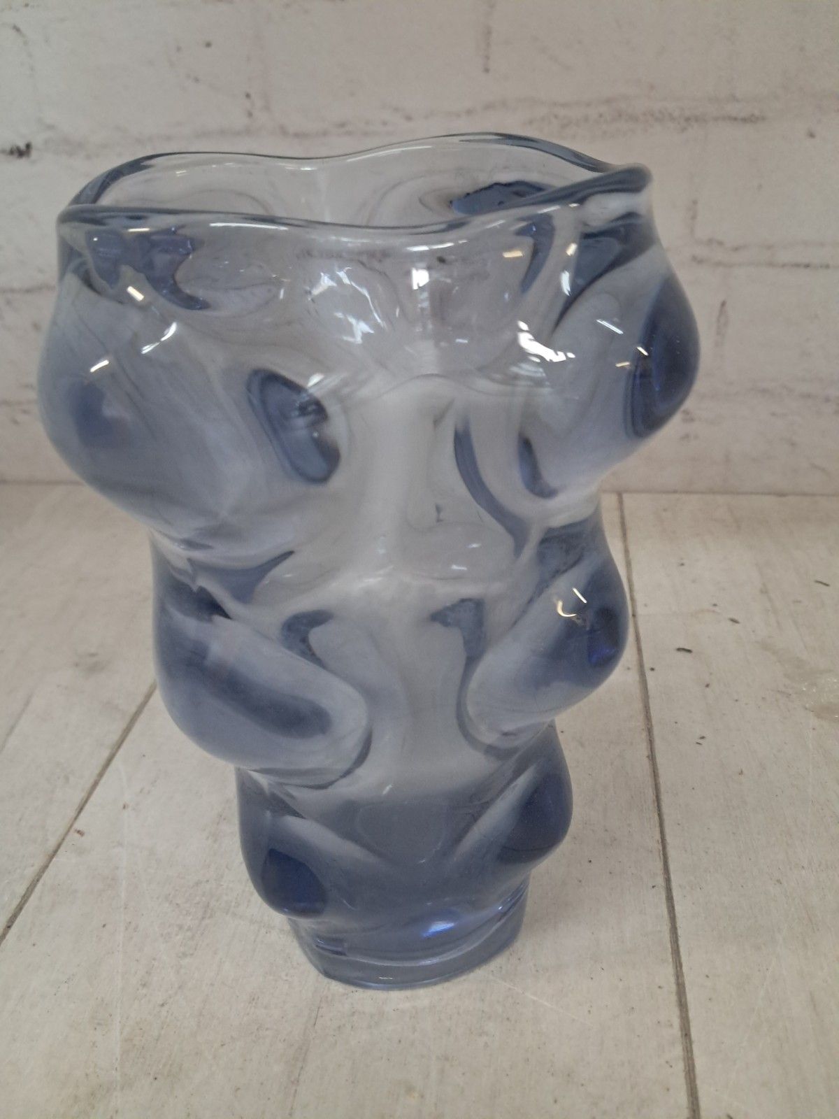 photo furniture Mid Century Bubble Glass Vase Vizner Art Glass 1960's