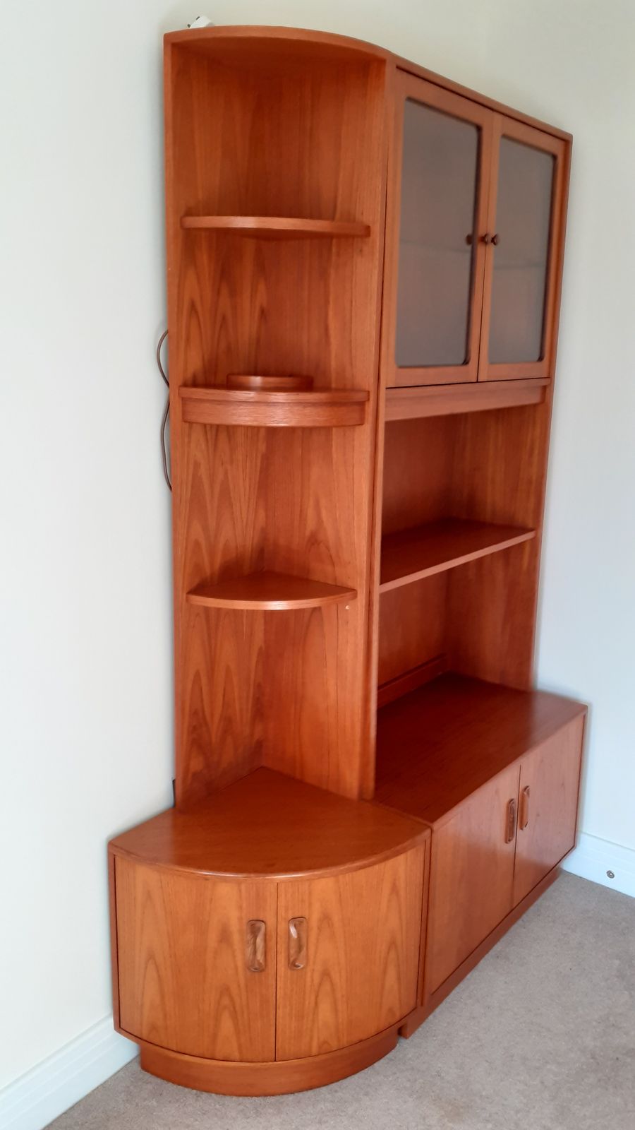 1970s Vintage Mid Century Gplan Fresco Teak Wall Units/Tall Sideboard photo furniture