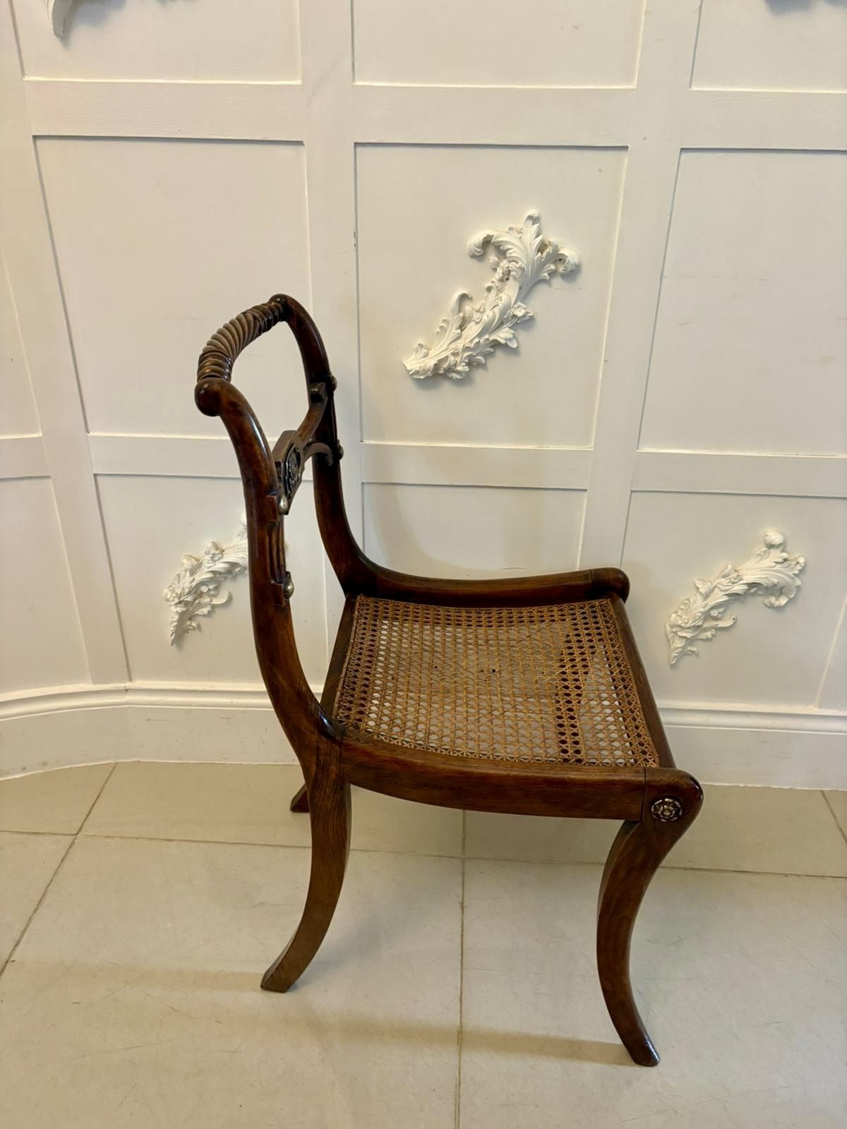 photo vinterior Antique 19th Century Mahogany Dining Chairs – Set Of Six With Cane Seats, Five Singles & One Carver