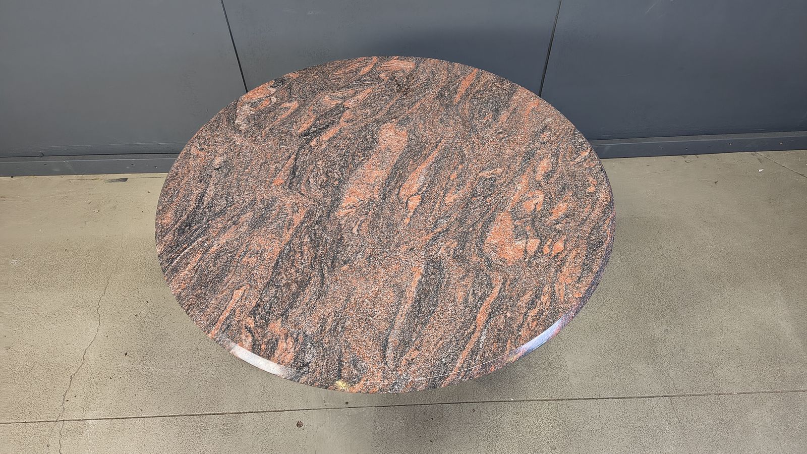 Vintage Round Granite And Brass Center Table By Belogchrom, 1970s photo Furniture