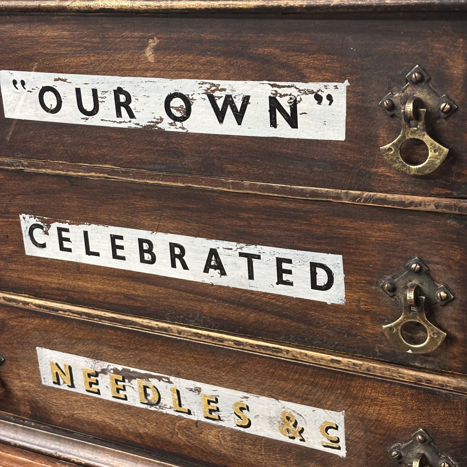 1920s Draper’s Countertop Needle Drawer Cabinet photo furniture