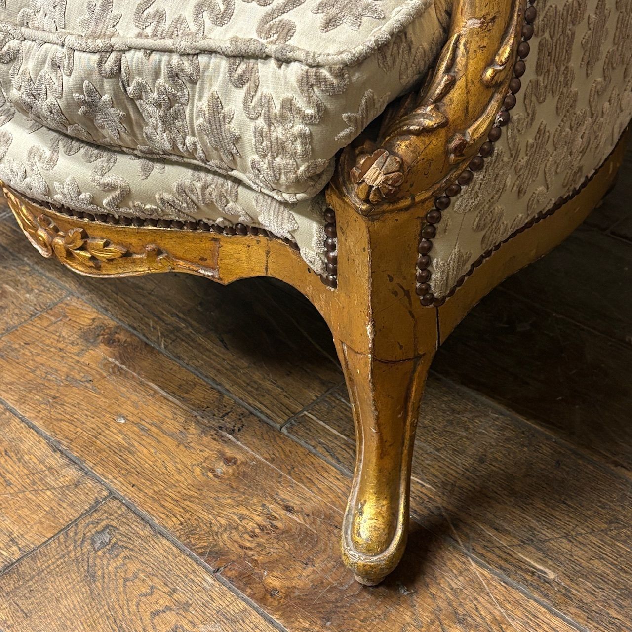 Pair Of Giltwood Louis XV Style Bergère Armchairs photo furniture