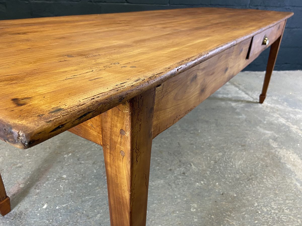 photo for sale Antique French Fruit Wood Farmhouse Dining Table