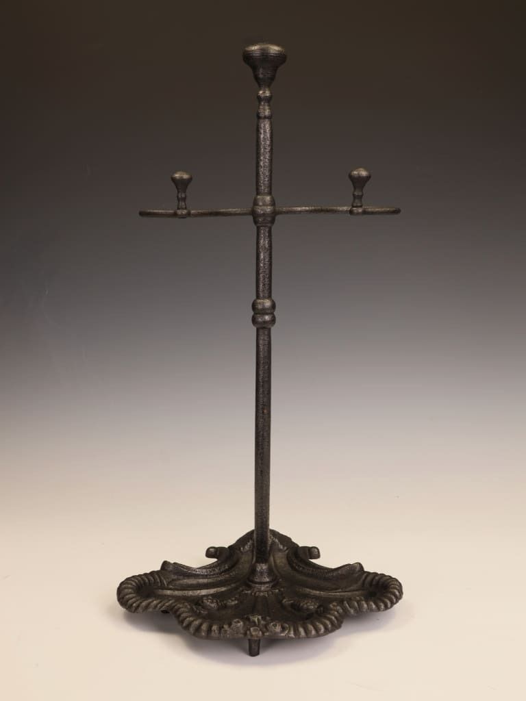Victorian Cast Iron Fireside Stick Stand With Naturalistic Bird Motif photo for sale