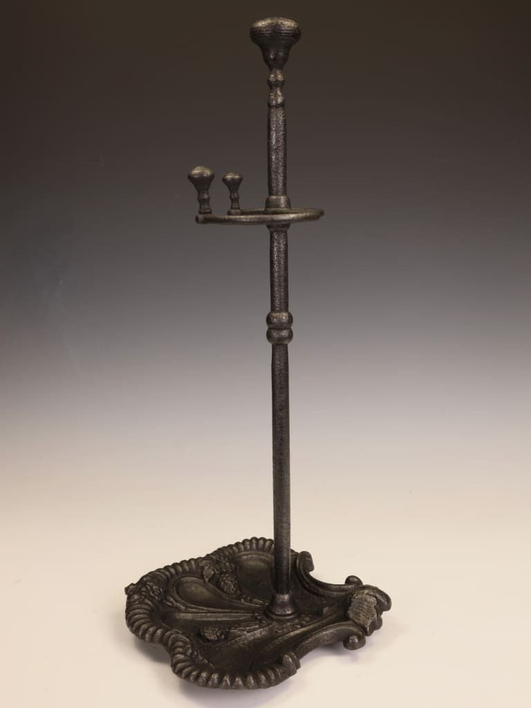 Victorian Cast Iron Fireside Stick Stand With Naturalistic Bird Motif photo vinterior