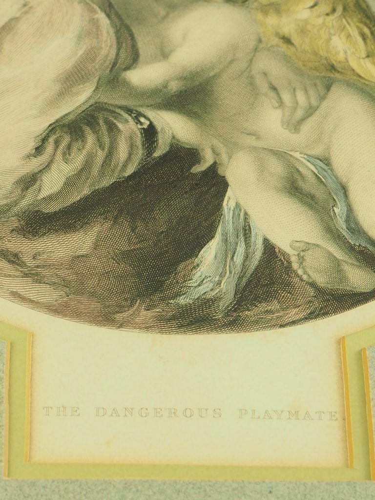 19th Century Original Print  The Dangerous Playmate  By William Etty photo Art