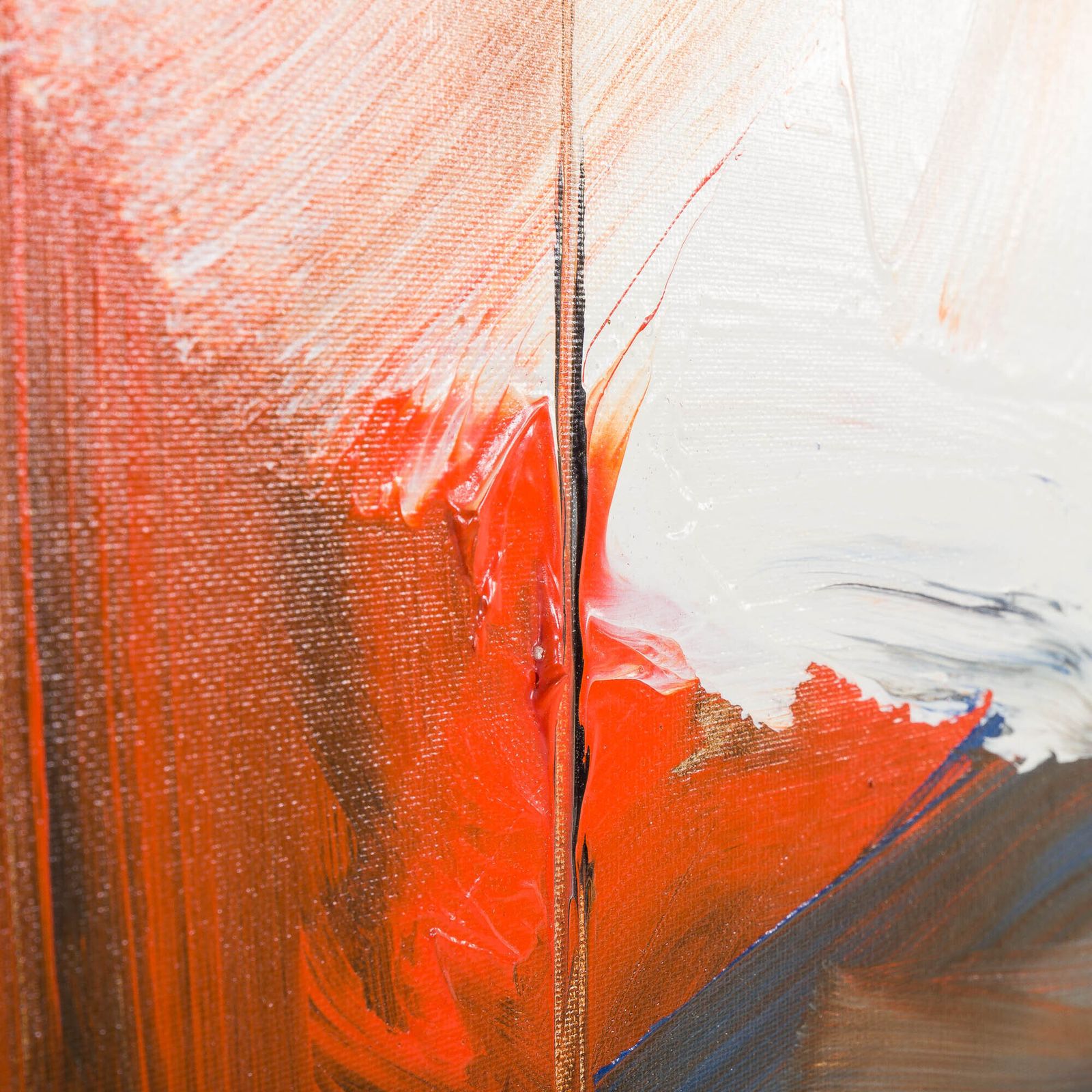 photo furniture Two Abstract Paintings, Denmark, End Of 20th Century