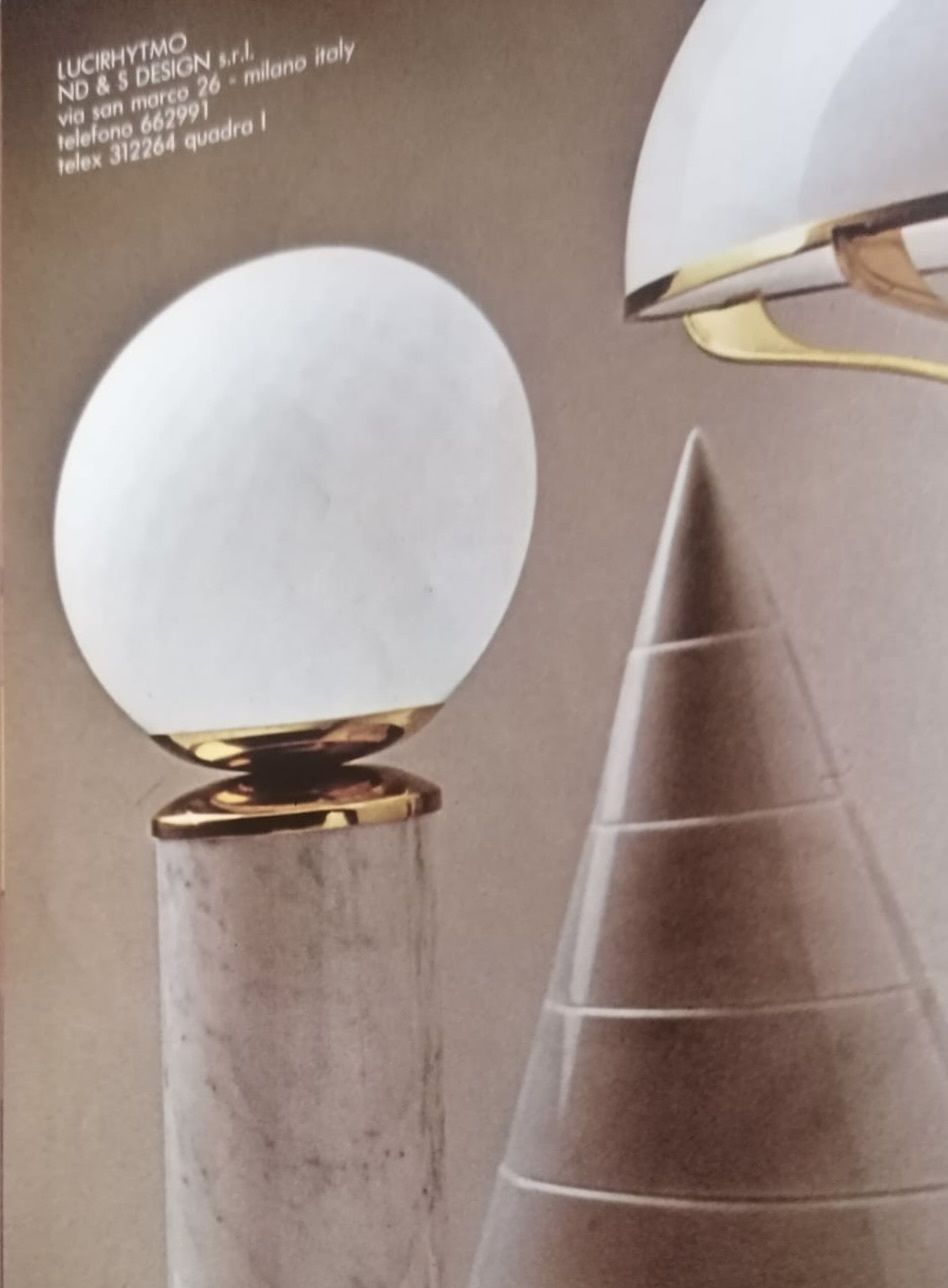 Hollywood Regency Set Of 2 Carrara Marble & Brass Table Lamps, Lucirhytmo Italy 1970s photo furniture