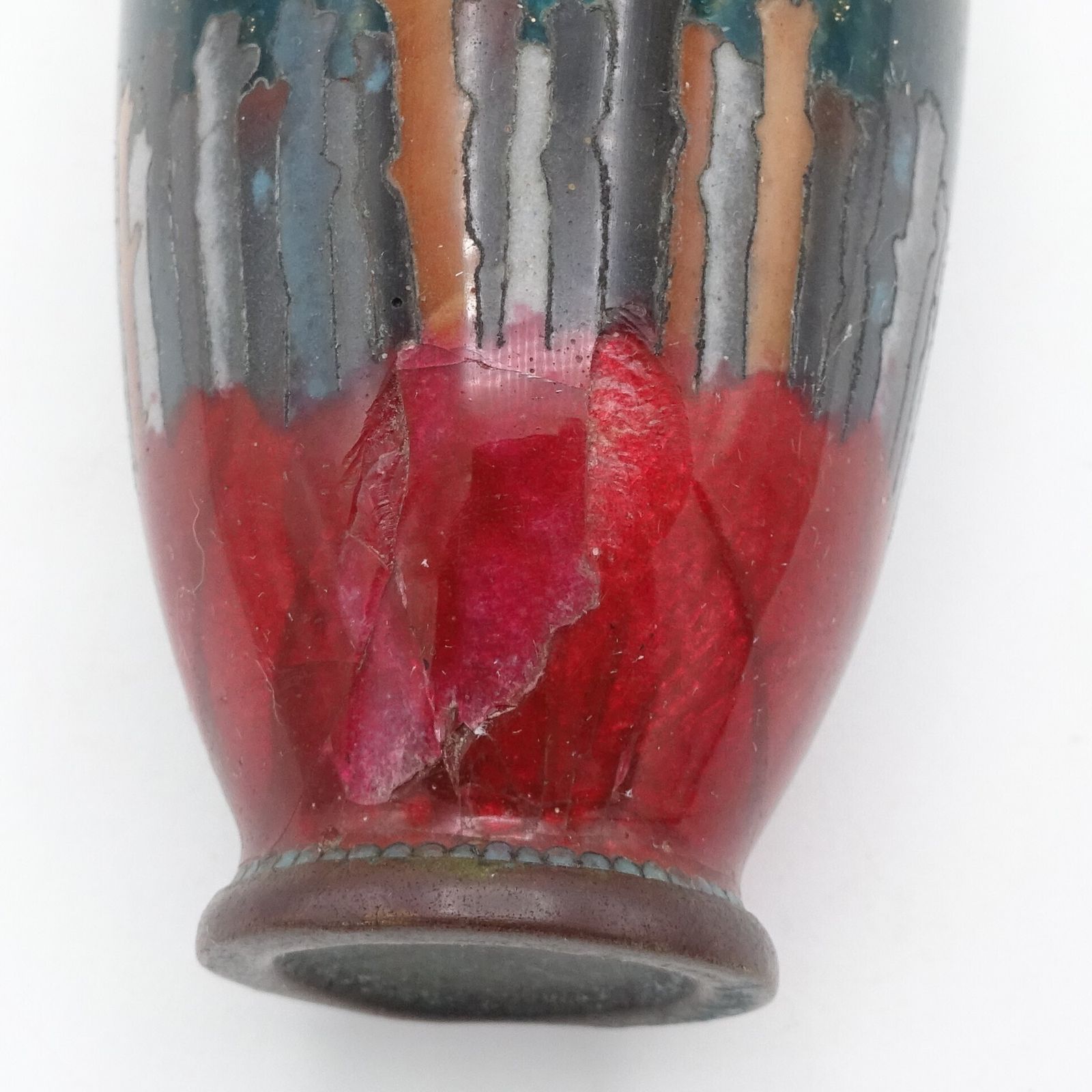 Antique Meiji Japanese Ginbari Cloisonne Vase photo 90.0