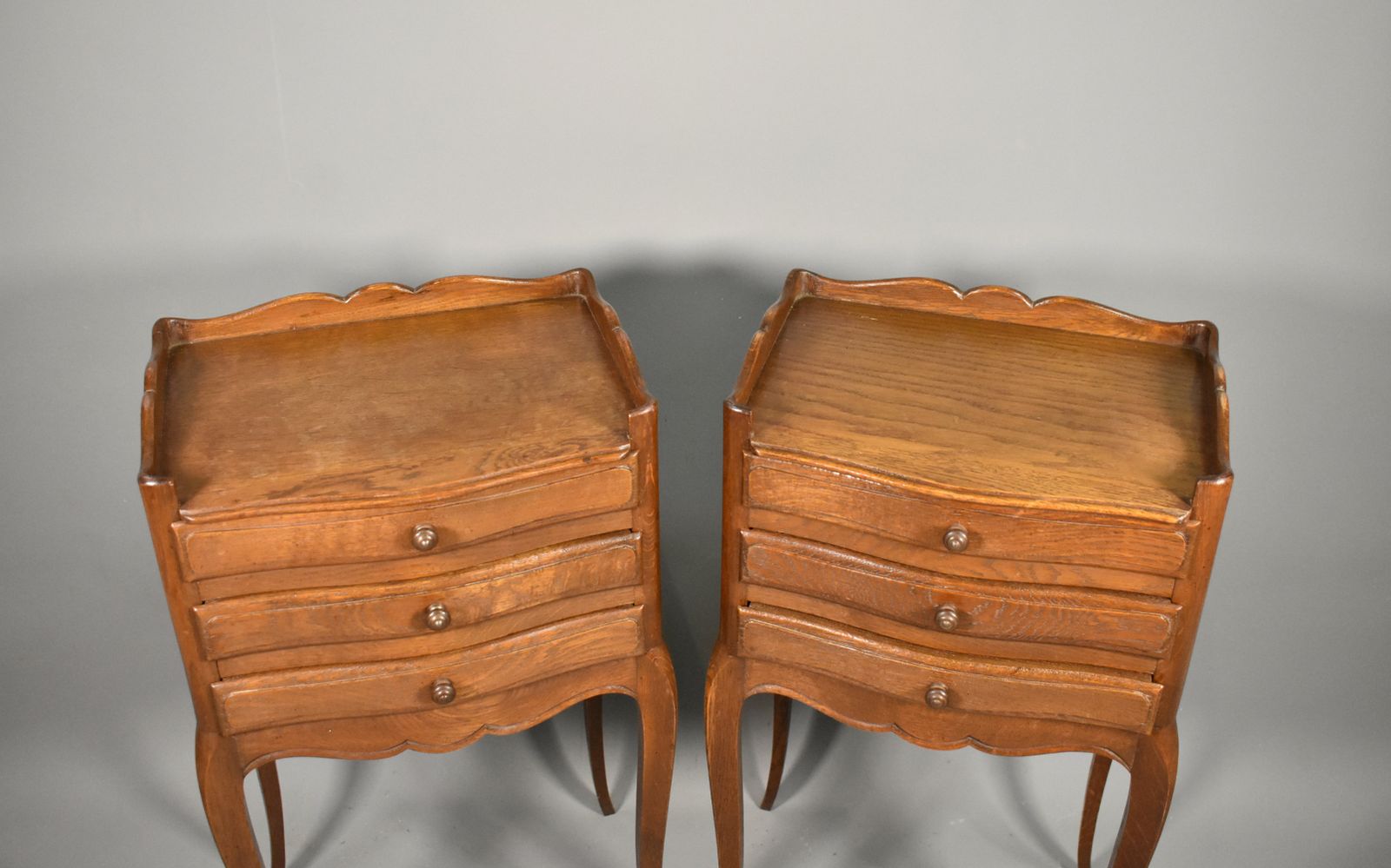 Pair Of French Oak Bedside Cabinets – Louis XVI Style, Mid Century photo 650.0