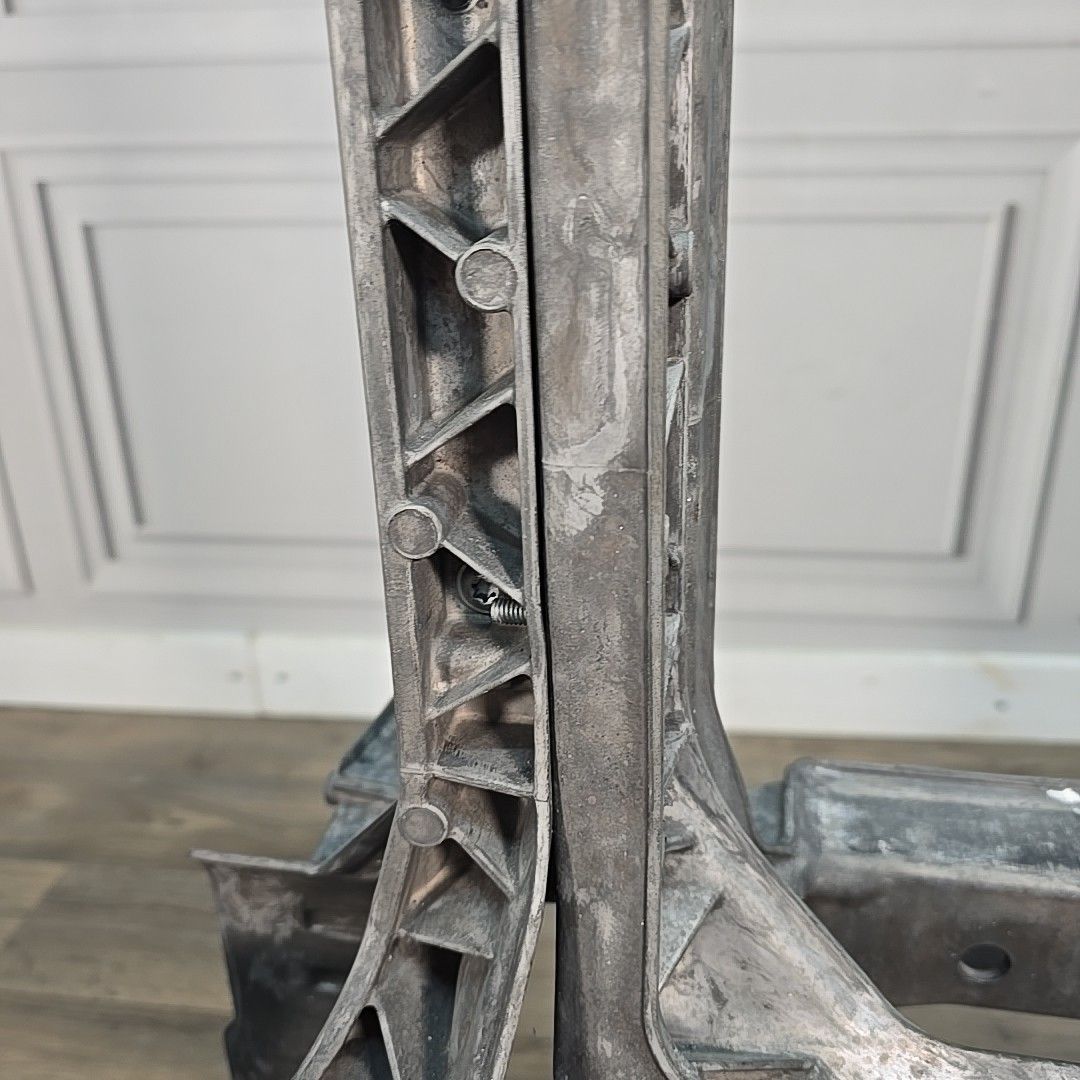 photo for sale Industrial Tall Table Plant Stand Up Cycled Land Rover Car Parts Metal Base