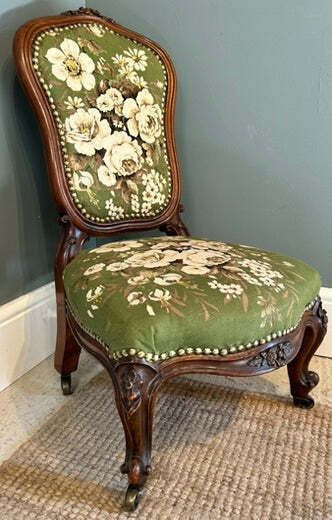 Antique Bedroom Nursing Floral Chair