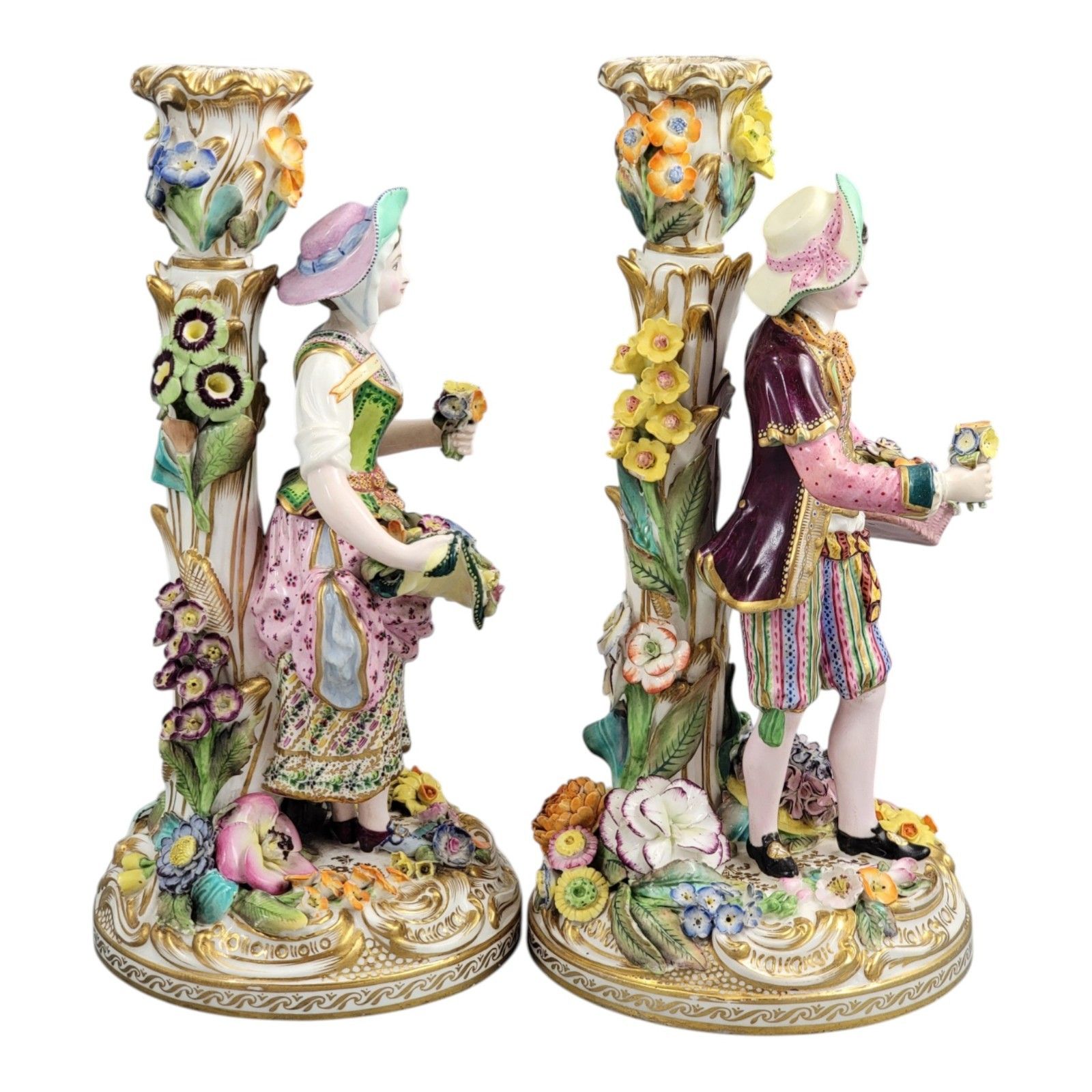 A Rare Pair Of Minton Porcelain Figural Candlesticks, Pattern No.192 C.1835–1836 photo vinterior