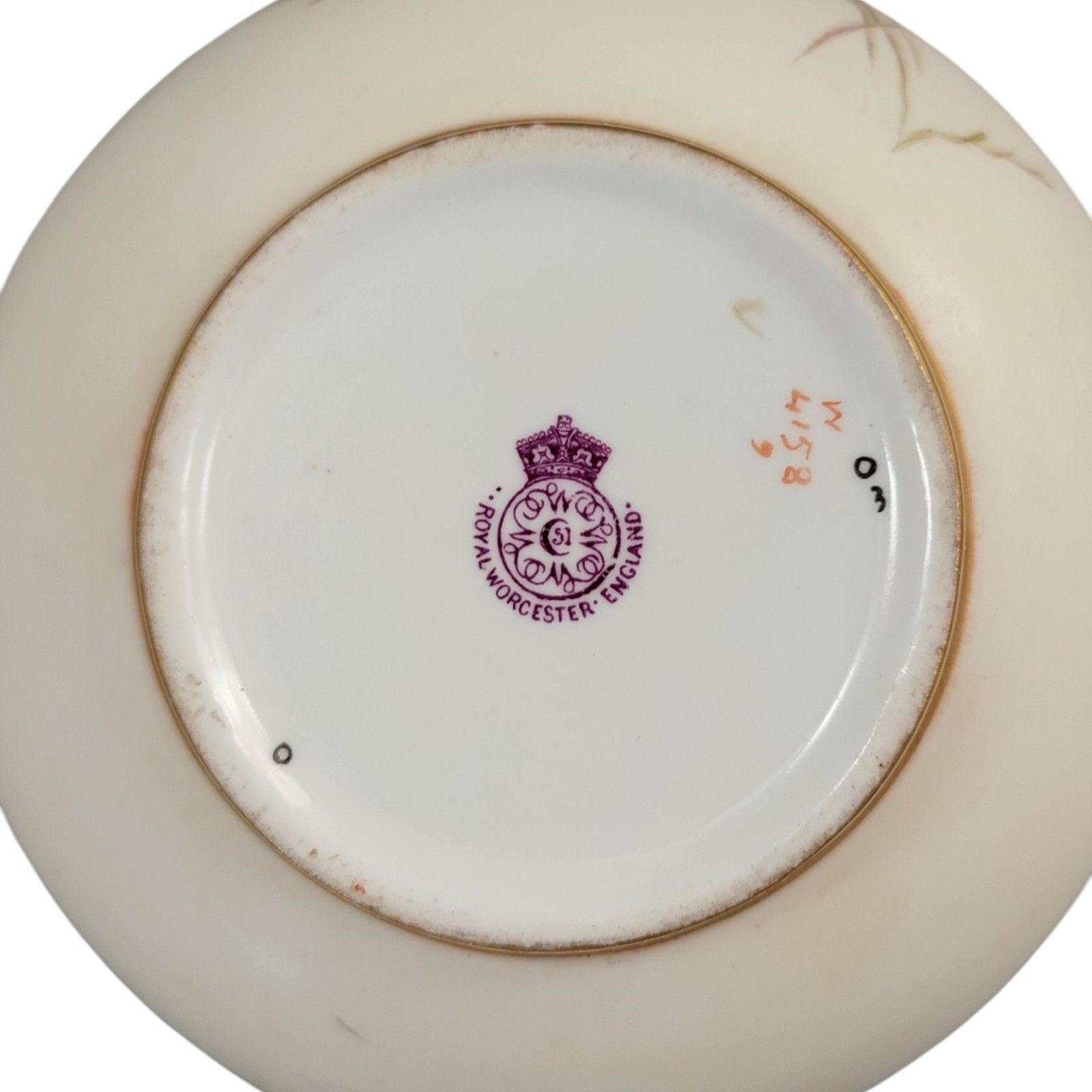 photo vinterior Royal Worcester Blush Ivory Tea Set With Teapot, Cup And Saucer, 1893–1894