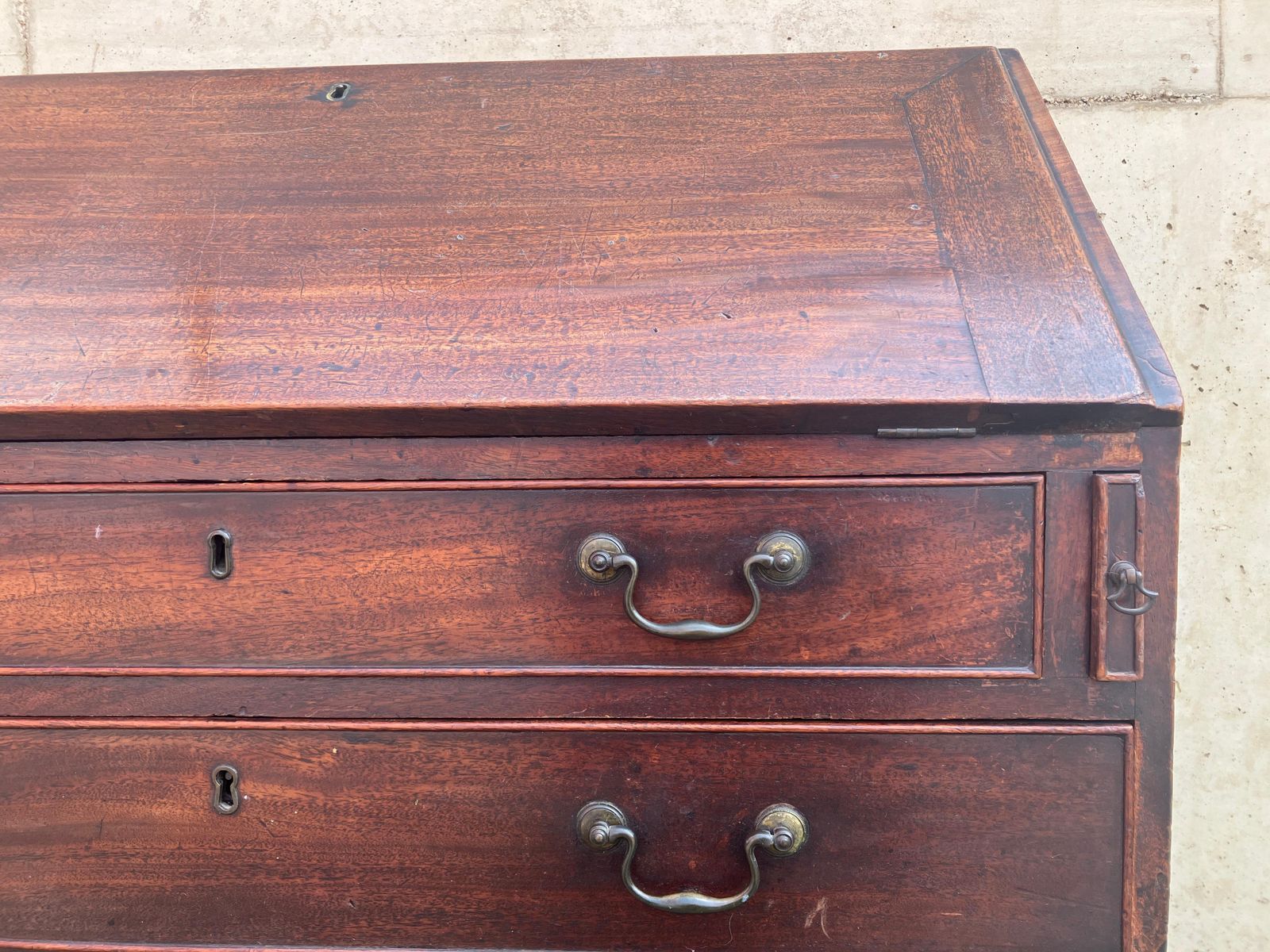 962.0 Victorian Mahogany Fall Front Secretaire Desk, Antique, 1890 photo
