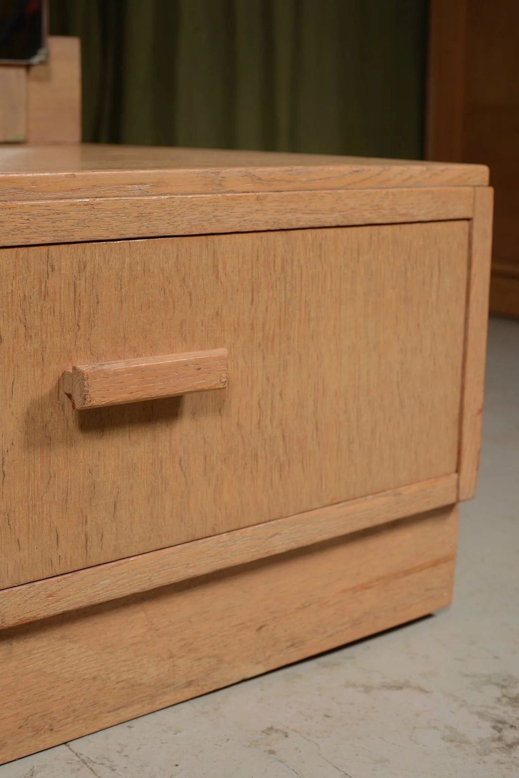 A Heal's Style Pale Oak Cheval Dressing Mirror By Good Furniture Units Ltd.   C.1930 photo Furniture
