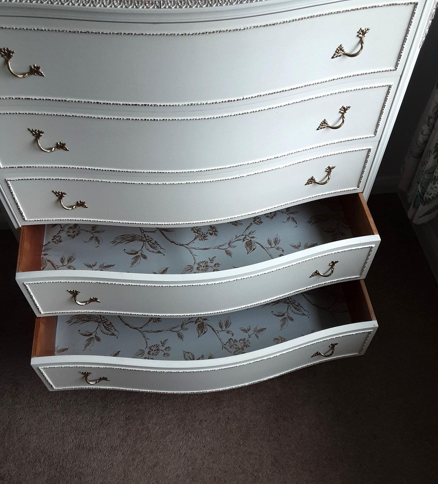 photo for sale Olympus Louis Style Five Drawer Chest.