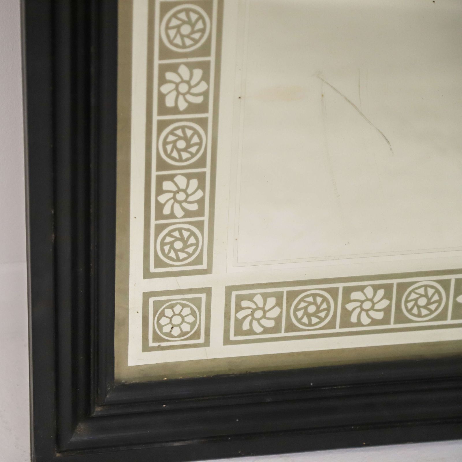 Late Victorian English Acid Etched Pub Mirror From Maida Vale, C.1900 photo 865.0