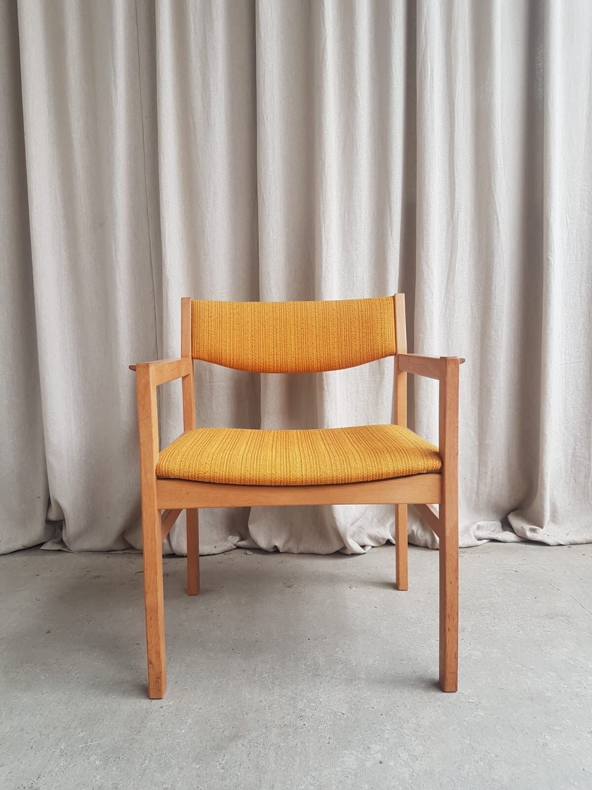Furniture Vtg Mid Century Danish Oak Chair Side Armchair By Erik Wørts For Fdb Møbler R539 photo