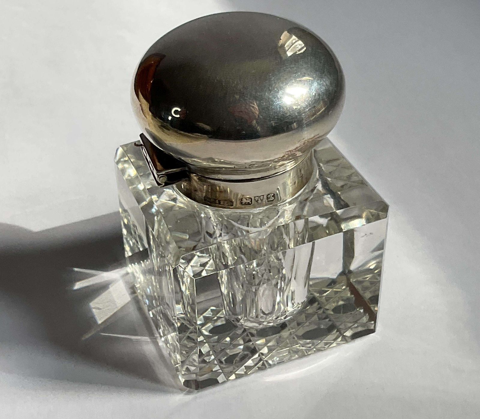 Home Decor Victorian Gentleman's Time Capsule Stationery Box Complete With Silver And Cut Glass Inkwell And Many Other Accessories. photo