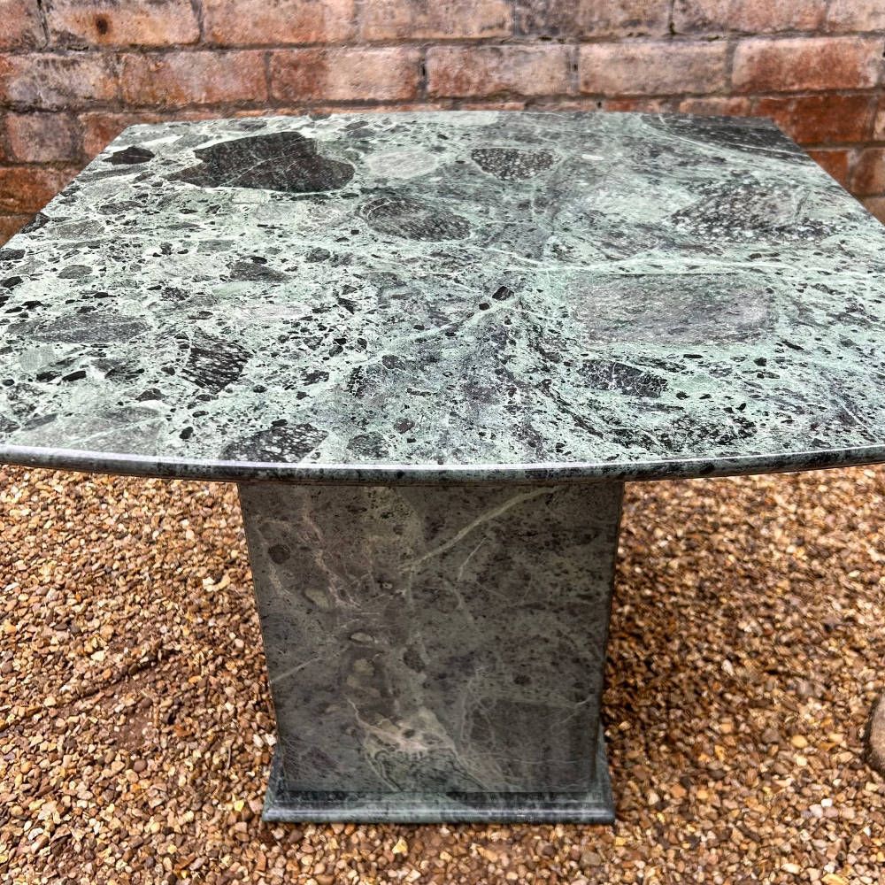 Italian Verde Alpi Marble Occasional Table, 1970s photo Furniture