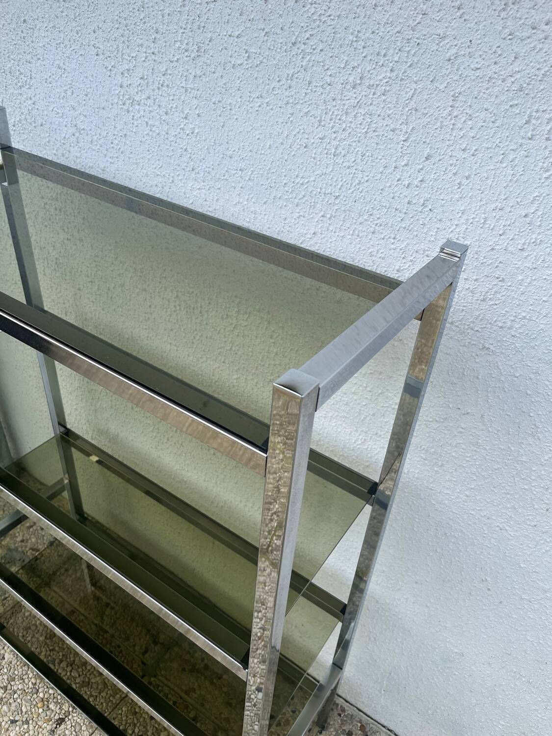 Chrome Shelf With Smoked Glass photo for sale
