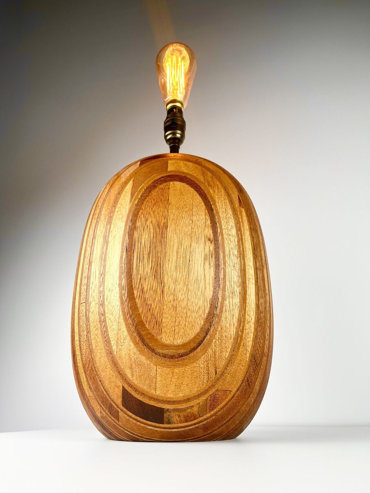 photo for sale Huge Modernist Mixed Wood Lamp Base, British 1960s