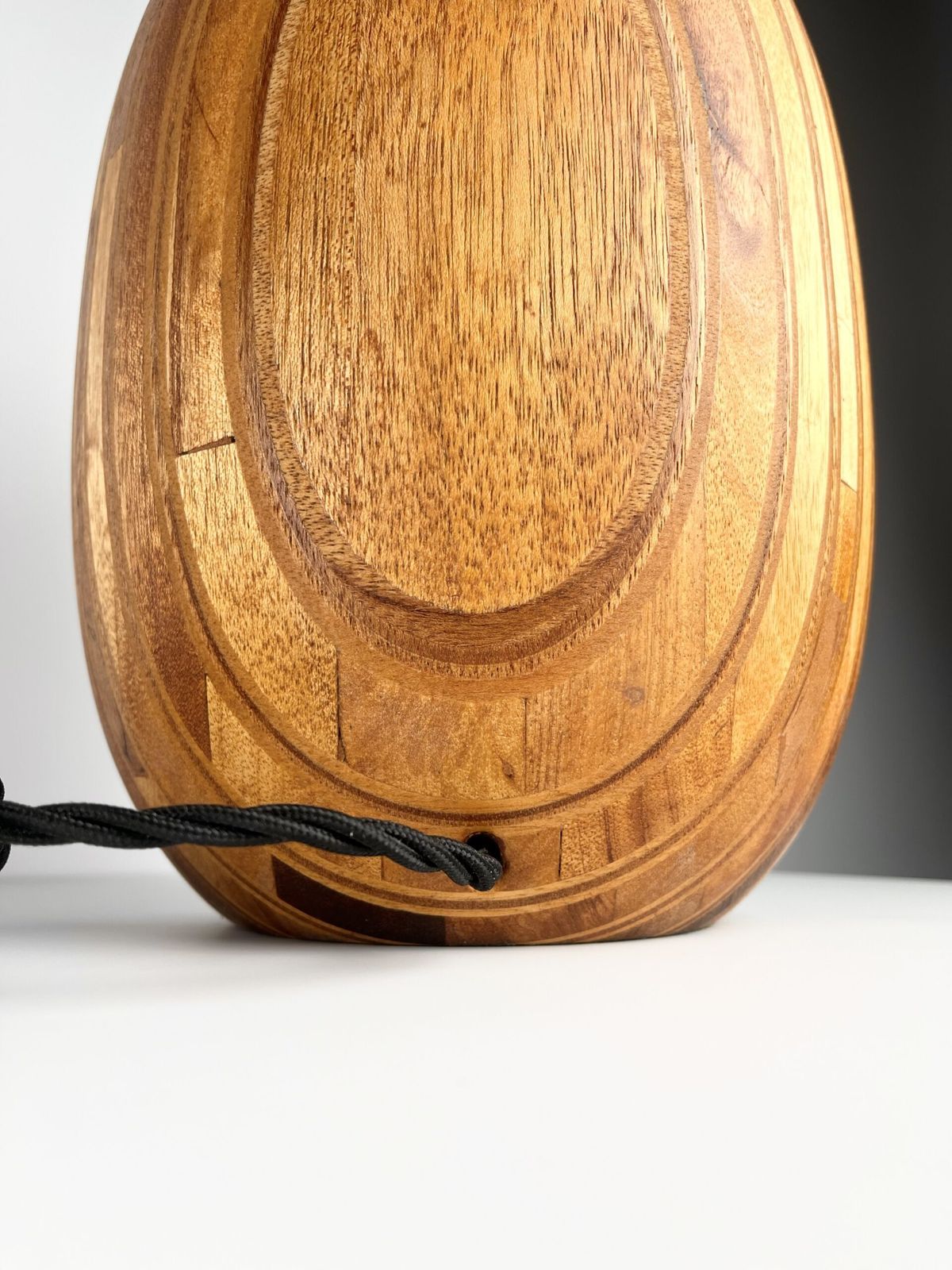photo vinterior Huge Modernist Mixed Wood Lamp Base, British 1960s