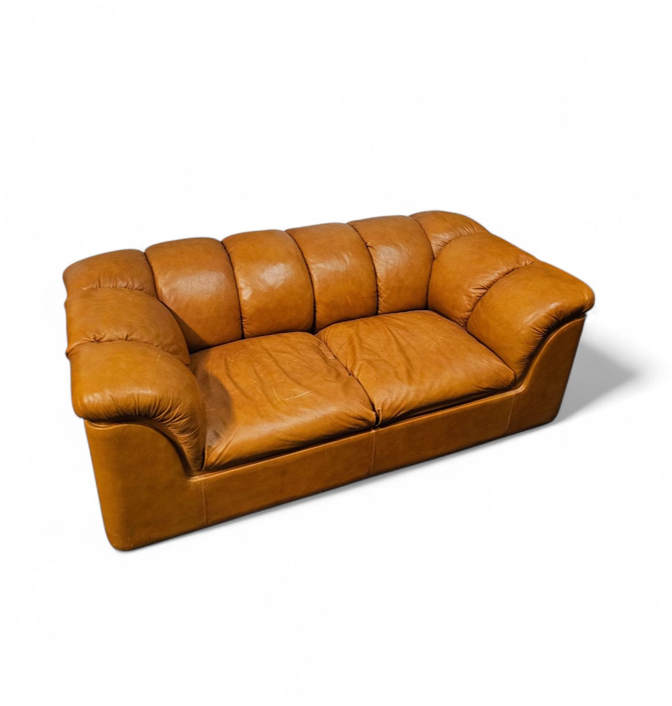 Rare Two Seater Sofa Poltrona Frau / Italian Design By Franco Bresciani / Model Cocker / 1970s / photo vinterior