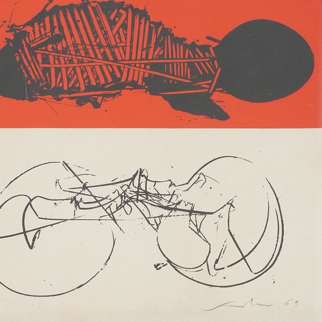 Emilio Scanavino, Silkscreen, Artist's Proof, 1969 photo vinterior