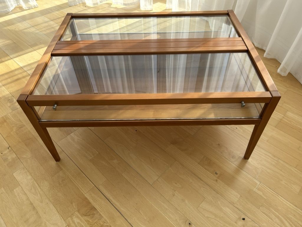 Set Of 2: Italian Cherry Wood Coffee & Console Tables photo for sale