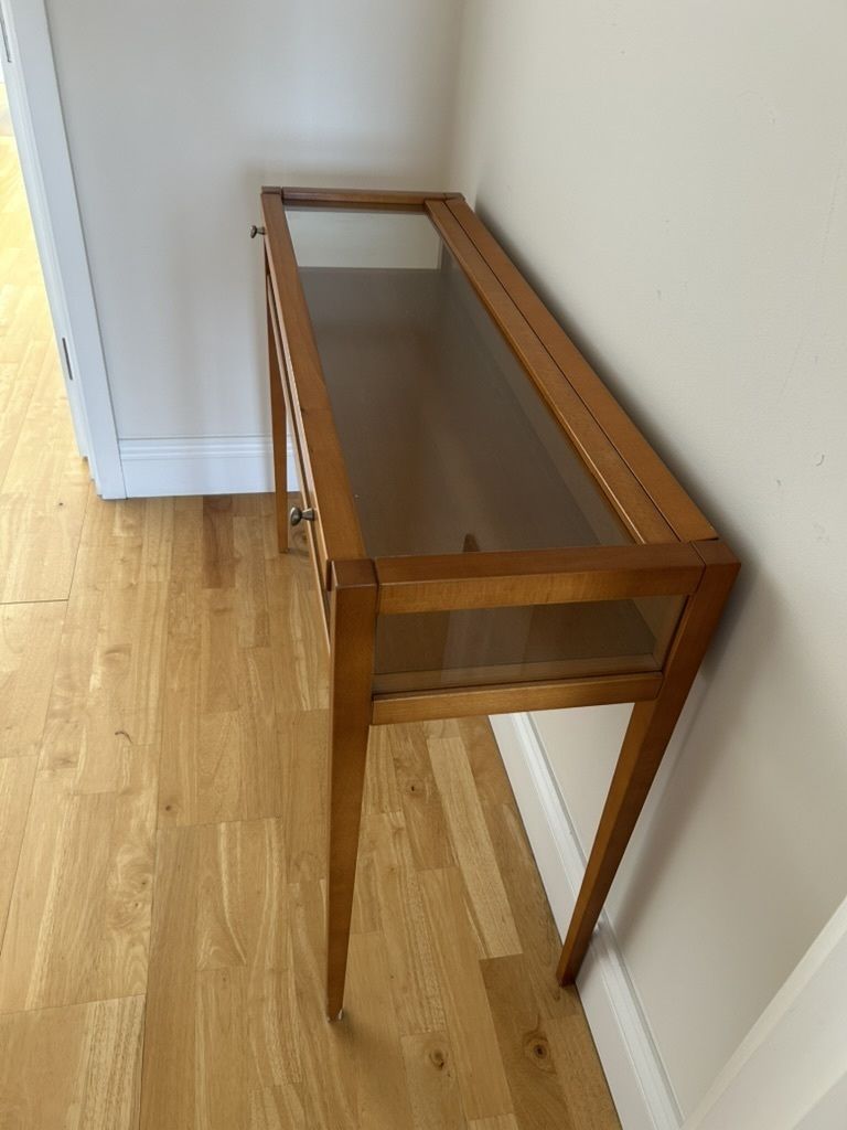 photo for sale Set Of 2: Italian Cherry Wood Coffee & Console Tables