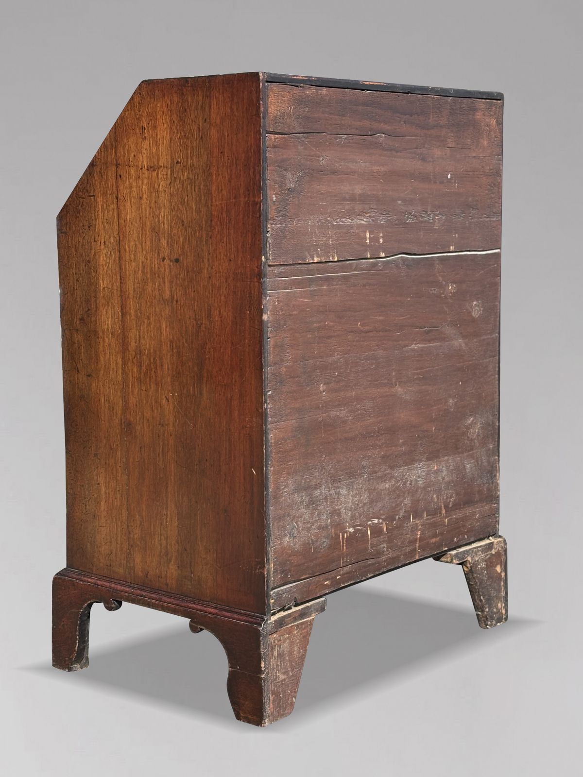 Diminutive 18th Century George III Period Figured Mahogany Bureau photo 2200.0