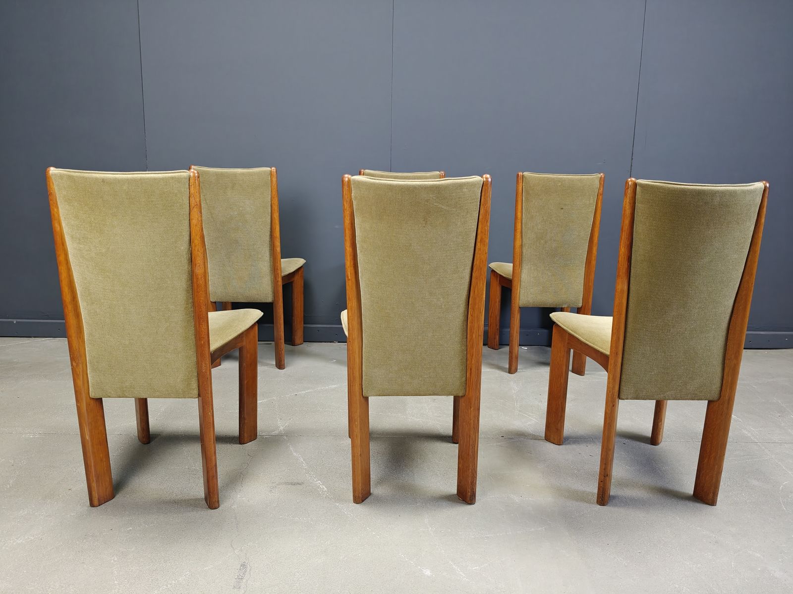 Vintage Danish Dining Chairs Set Of 6   1970s photo for sale