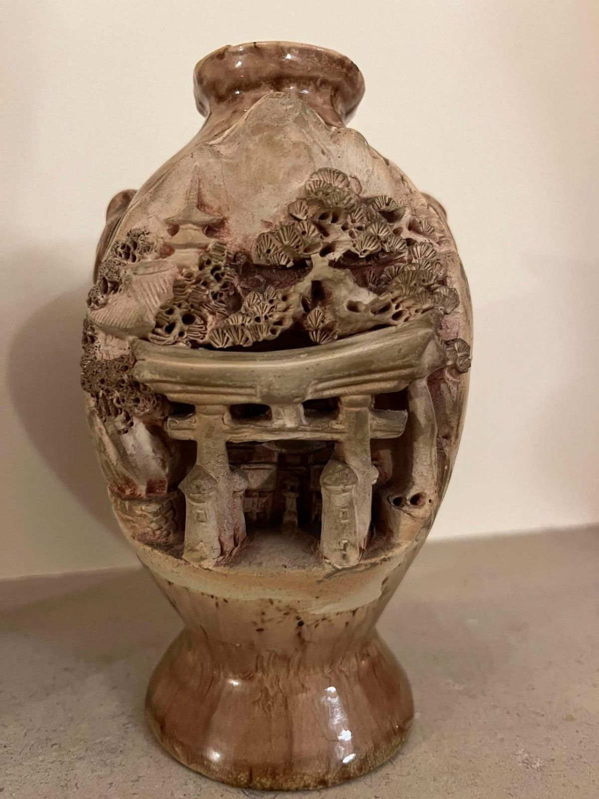 Antique Japanese Banko Ware Ceramic Vases photo furniture