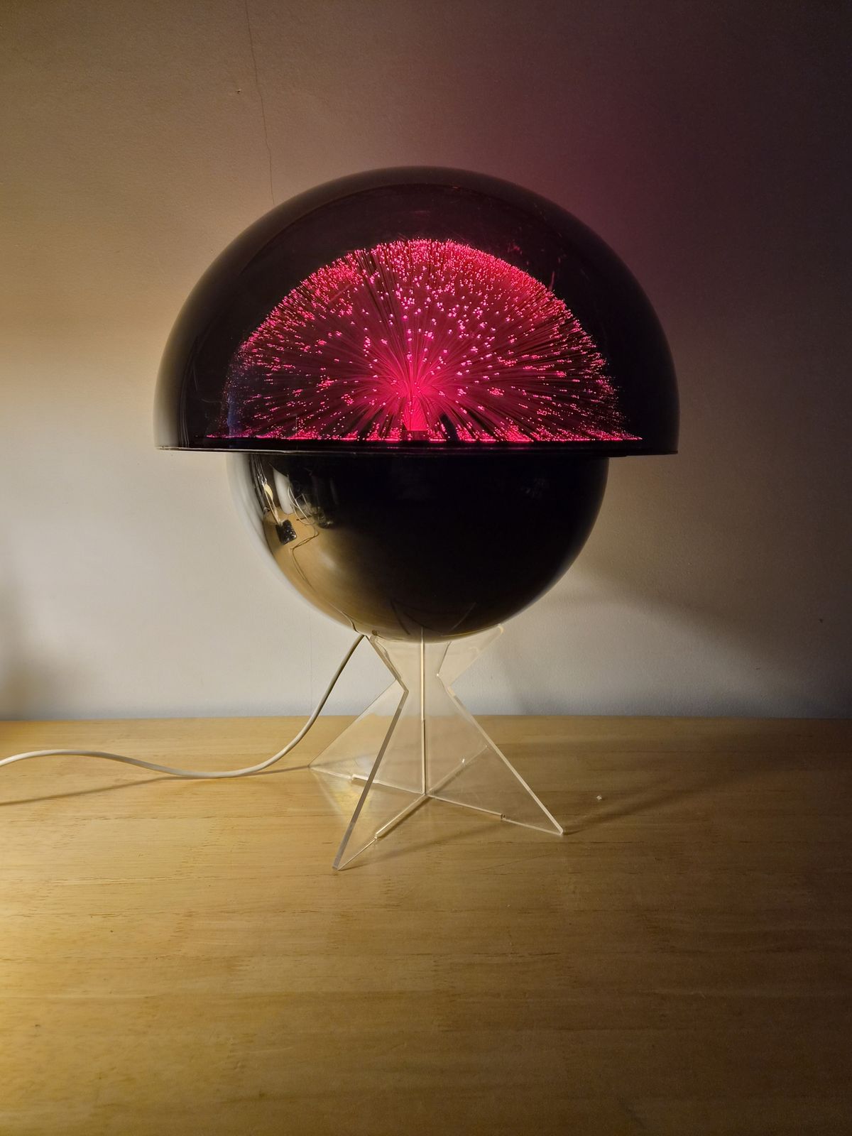 Mid Century Crestworth Galaxy Fibre Optic Lamp 1970s Original Box And Stand photo 380.0