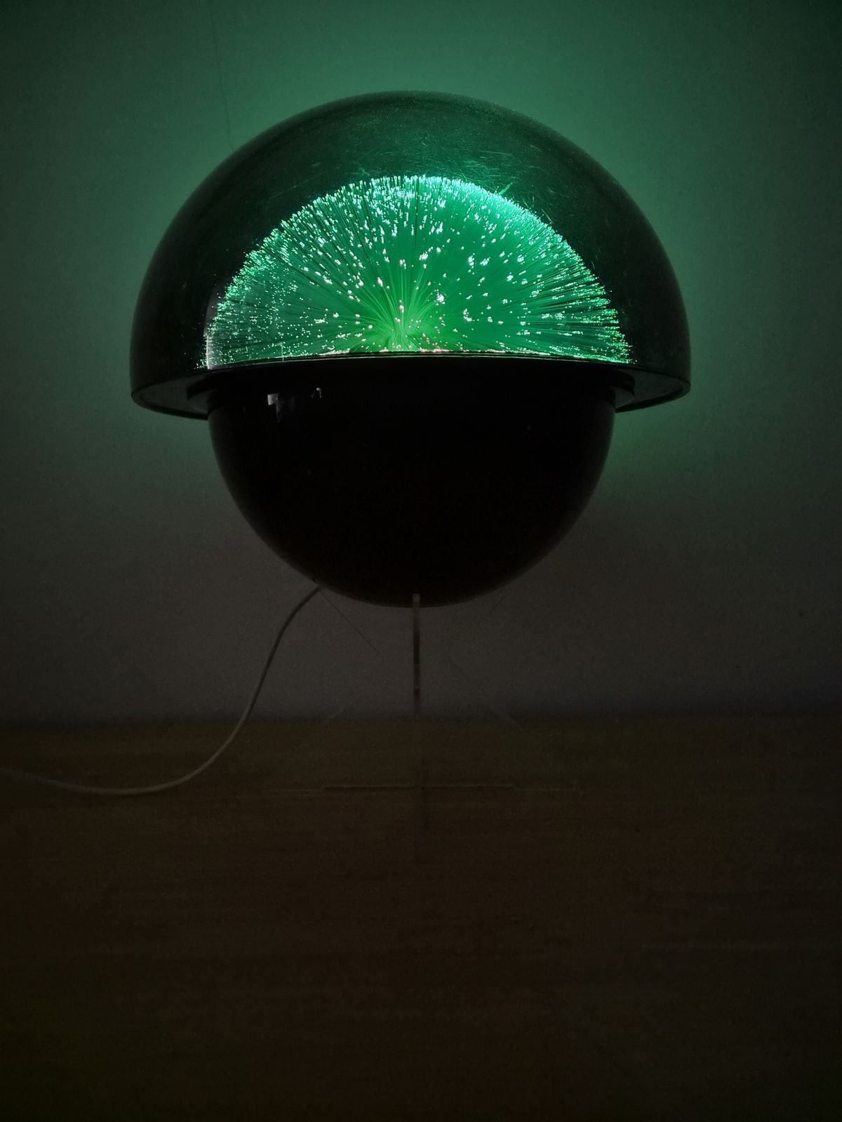 Mid Century Crestworth Galaxy Fibre Optic Lamp 1970s Original Box And Stand photo vinterior