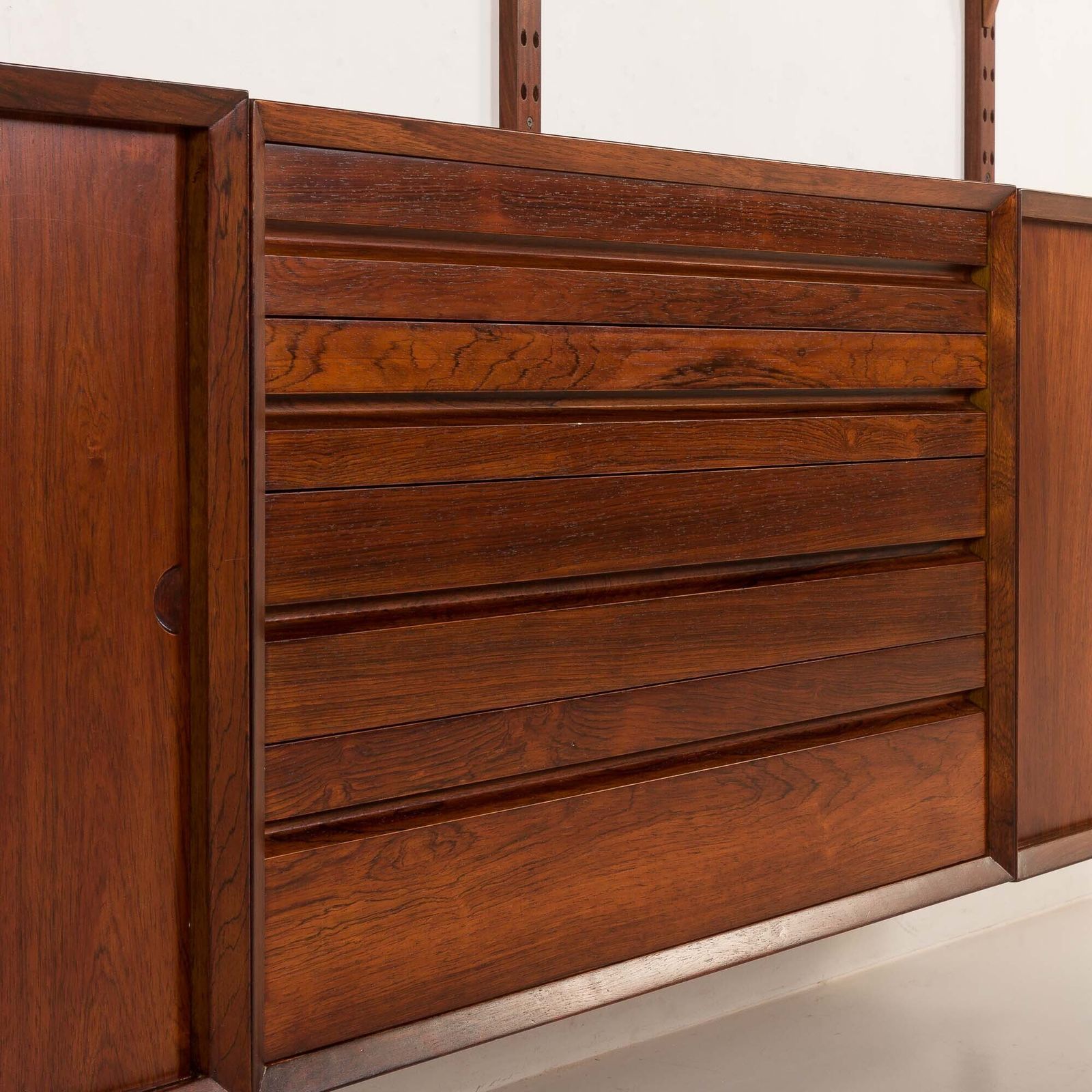 Furniture Poul Cadovius 3 Bay Rosewood Wall Unit For Cado, 1960s photo