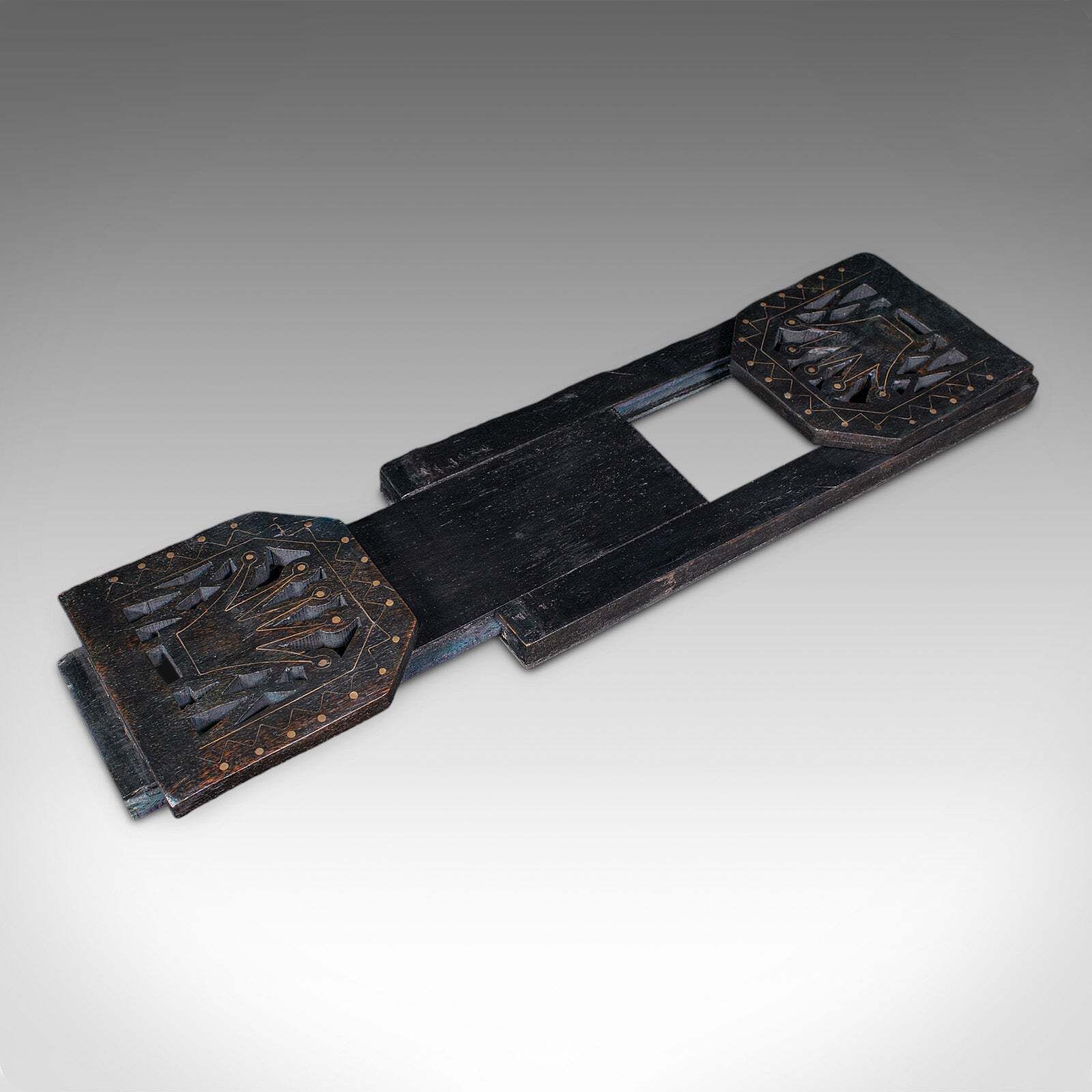 photo furniture Antique Extending Book Slide, English, Ebonised, Novel Rest, Victorian, C.1870
