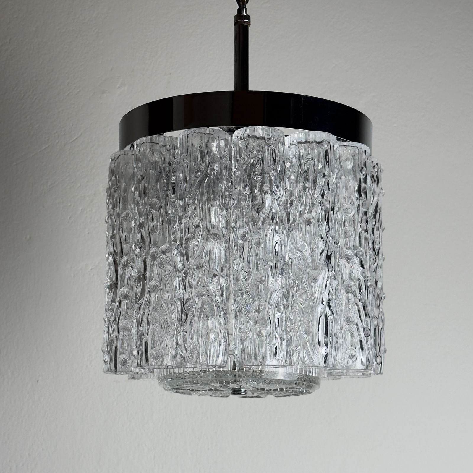 940.0 Vintage Murano Glass Chandelier Tronchi By Toni Zuccheri For Venini, Italy 1960s photo