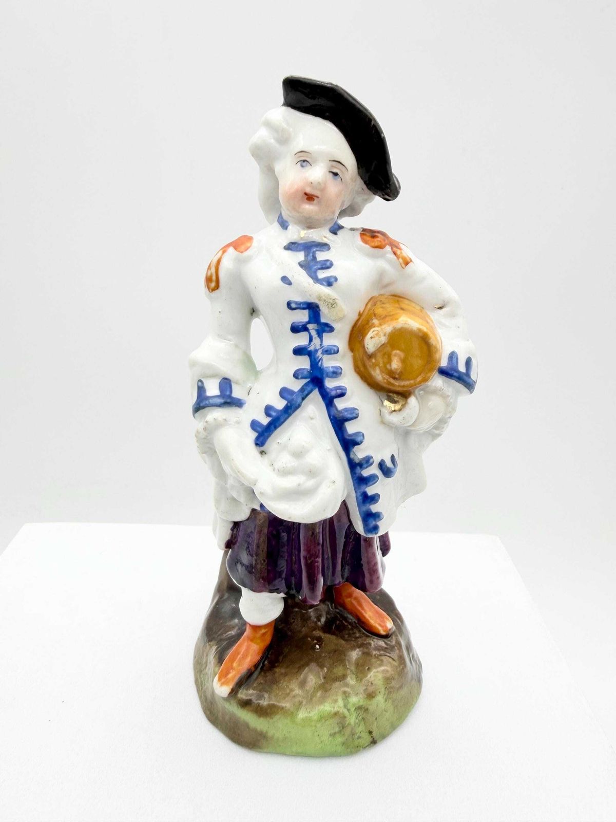 Antique Dresden Sailor Figurine, Hand Painted German Figurine, Collectible European Figurine photo furniture