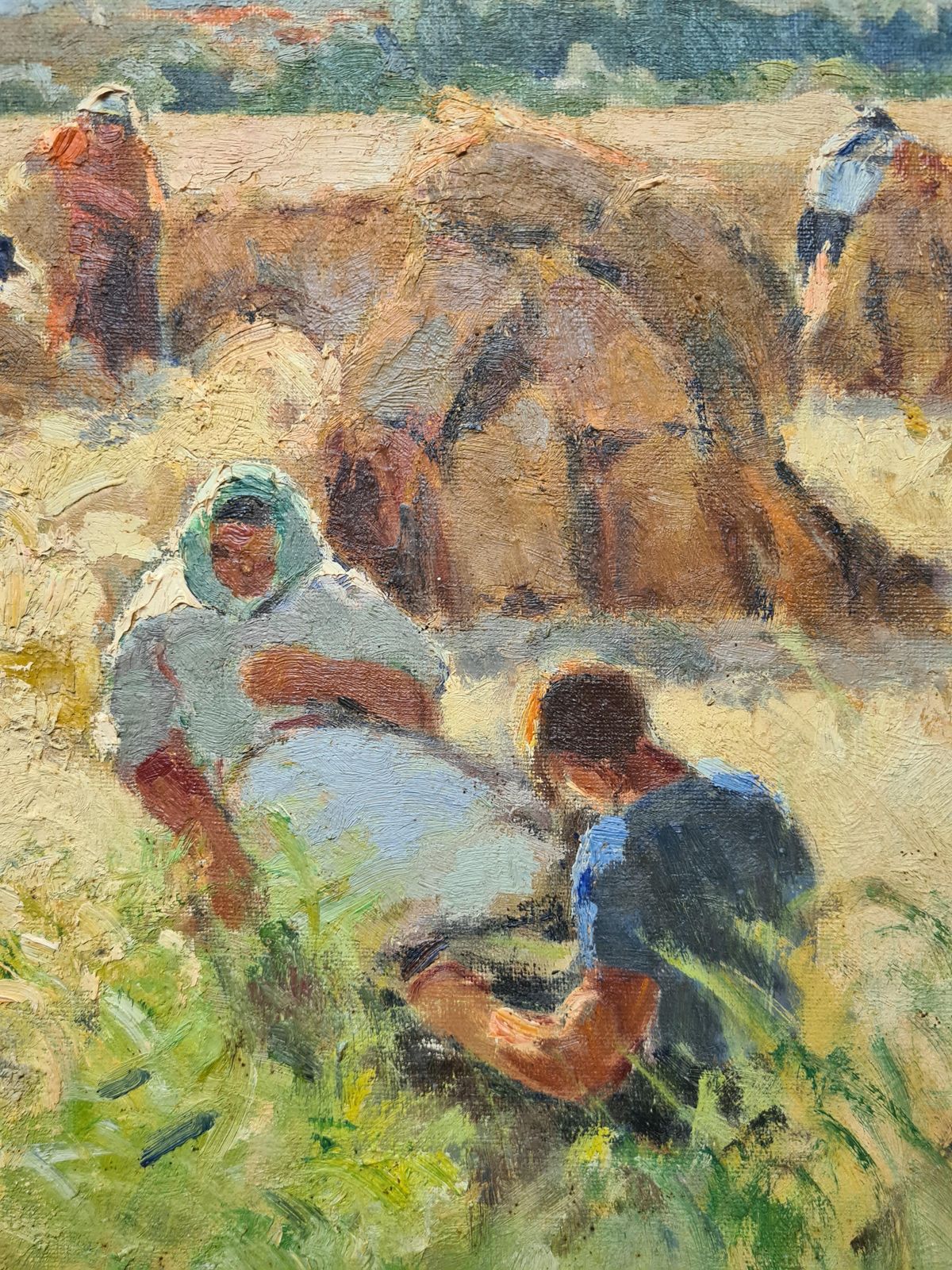 The Harvest, French Impressionist Oil On Canvas, By Alfred Jean Chagniot Pupil Of édouard Vuillard photo vinterior