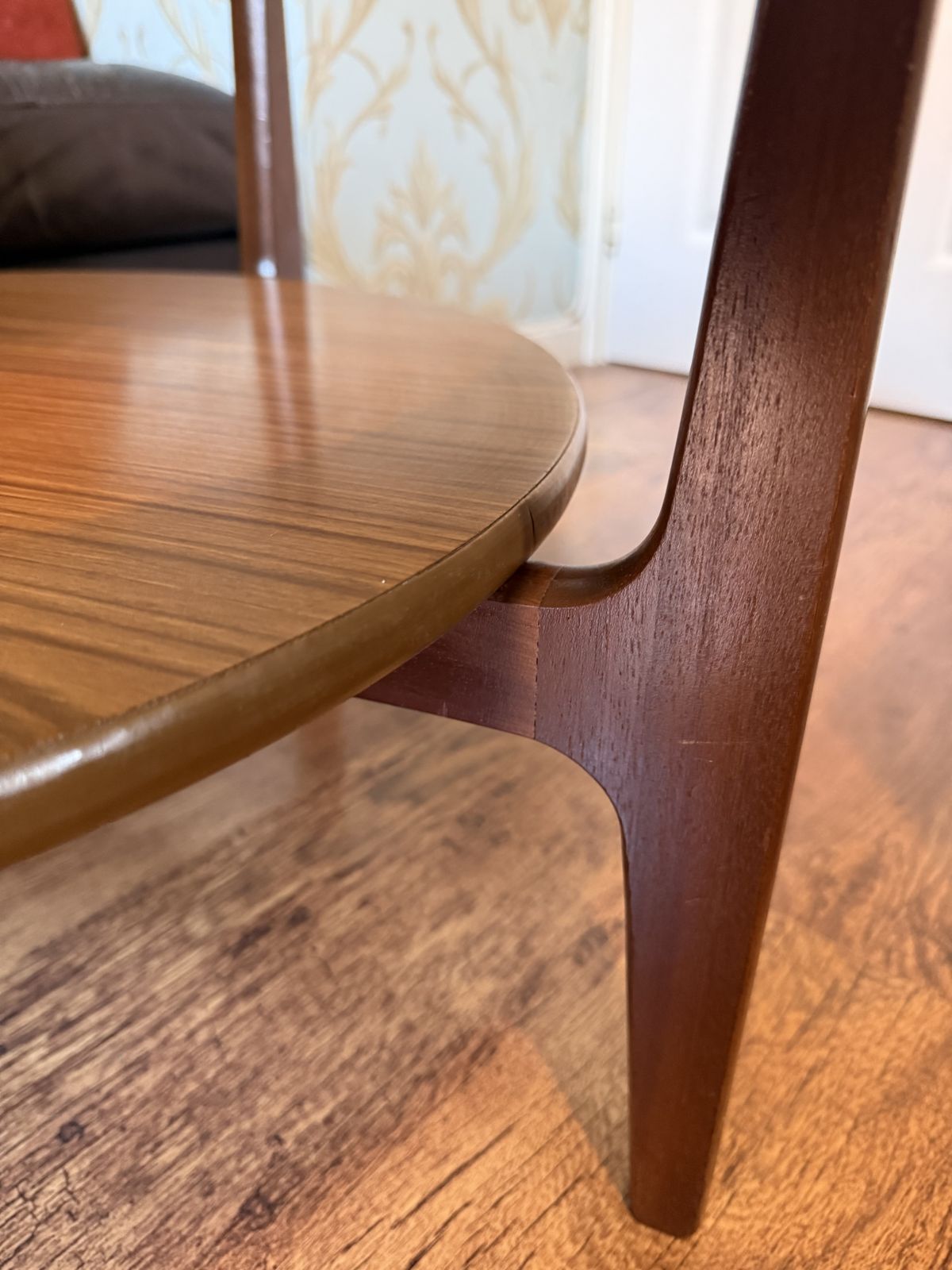 Mid Century Modern Round Coffee Table   Schreiber "Astro" Style (84cm) photo for sale