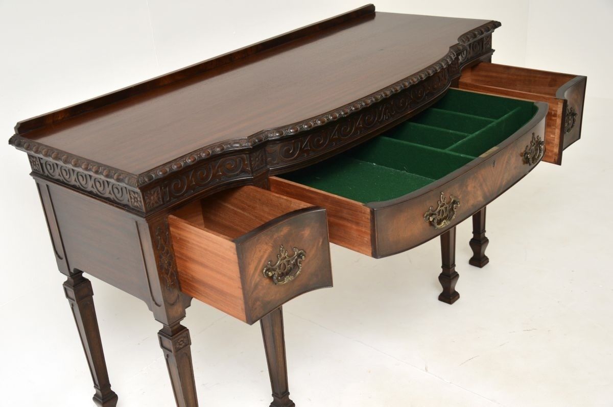 Antique Mahogany Console / Server Table photo vinterior