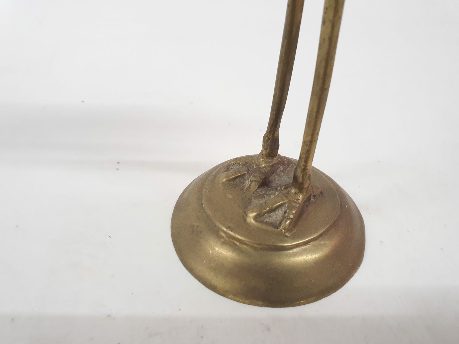 Brass Statue Of A Crane, The Netherlands 1960's photo Art