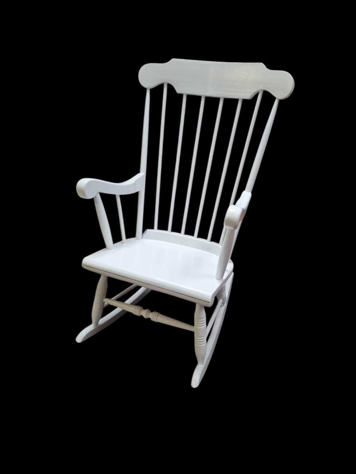Vintage Wooden Rocking Chair / Painted White / Windsor Style / C.1970 photo buy
