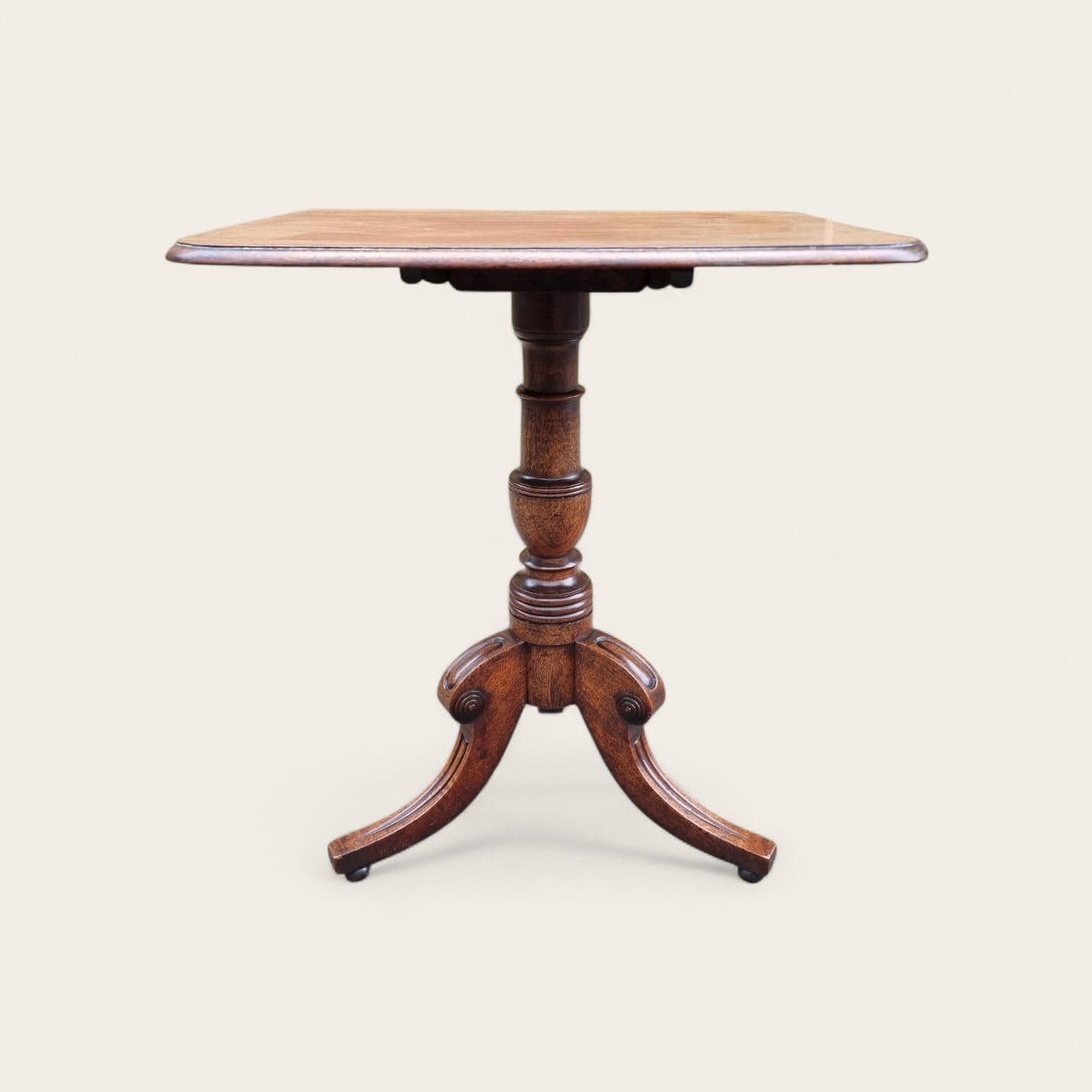 Antique Edwardian Mahogany Tilt Top Occasional Table / Tripod Base / C.1910 photo for sale