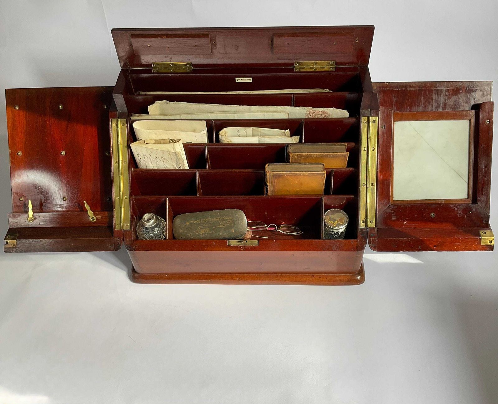 Army And Navy Officer's Stationery Cabinet – Estate Archive Featuring 1774 Chapone Volumes & Penny Blue photo Furniture
