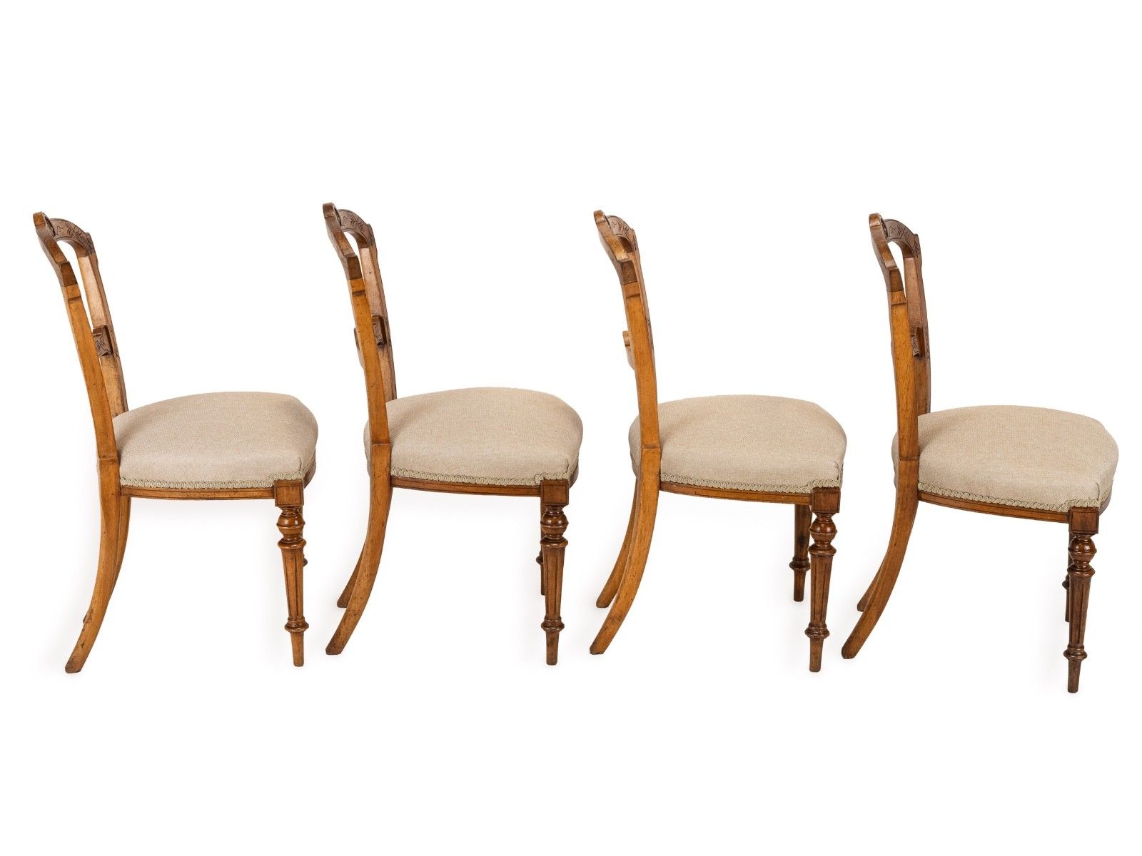 photo furniture Set Of Four English Satin Birch Dining Chairs, Regency / William IV Period, C.1820–1835