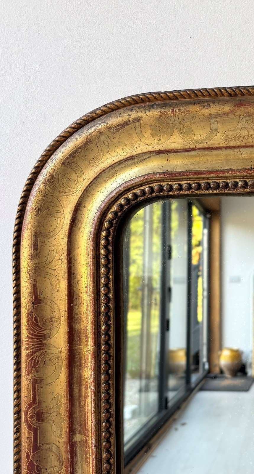 Antique French Louis Philippe Gilt Mirror photo vinterior